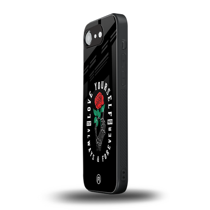 love yourself back phone cover | glass case for iphone 16e