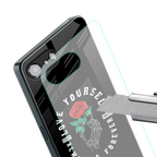 love yourself back phone cover | glass case for iphone 16e