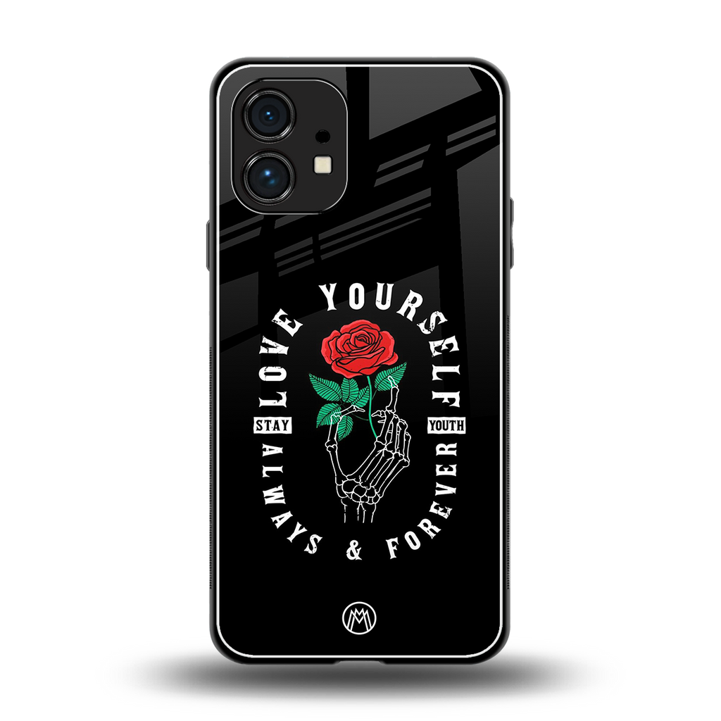 love yourself back phone cover | glass case for nothing phone 1