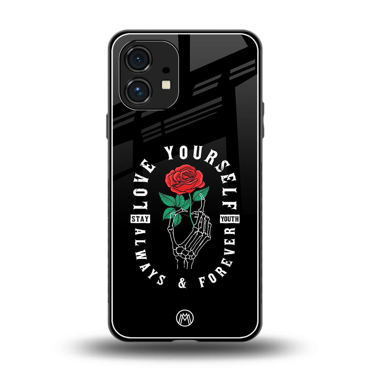 love yourself back phone cover | glass case for nothing phone 1