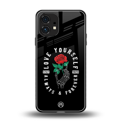 love yourself back phone cover | glass case for nothing phone 1