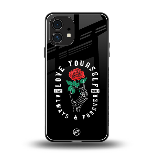 love yourself back phone cover | glass case for nothing phone 1