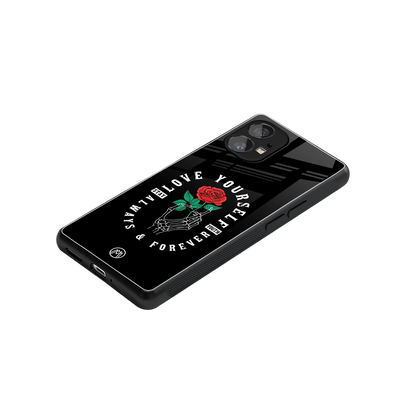 love yourself back phone cover | glass case for nothing phone 1