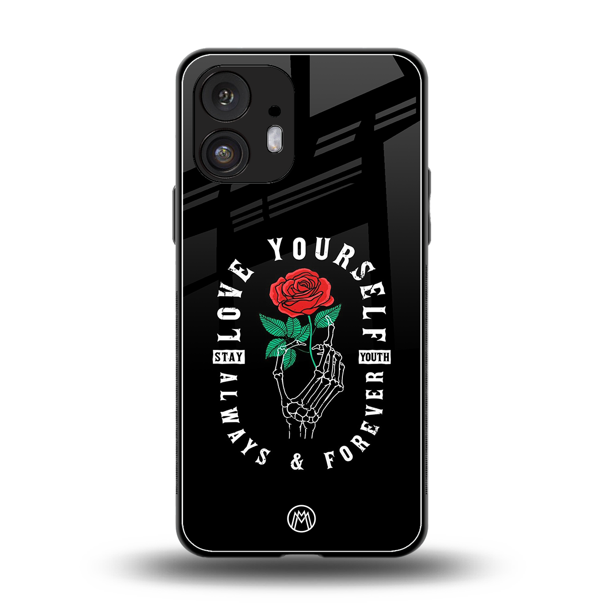 love yourself back phone cover | glass case for nothing phone 2