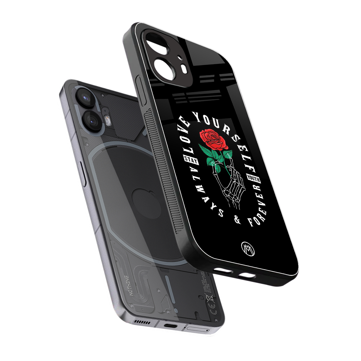 love yourself back phone cover | glass case for nothing phone 2