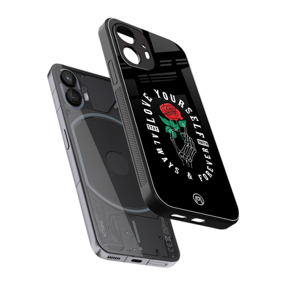 love yourself back phone cover | glass case for nothing phone 2