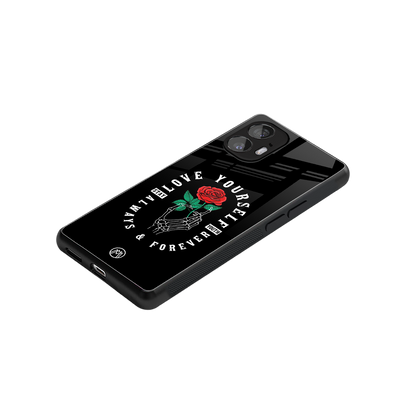 love yourself back phone cover | glass case for nothing phone 2