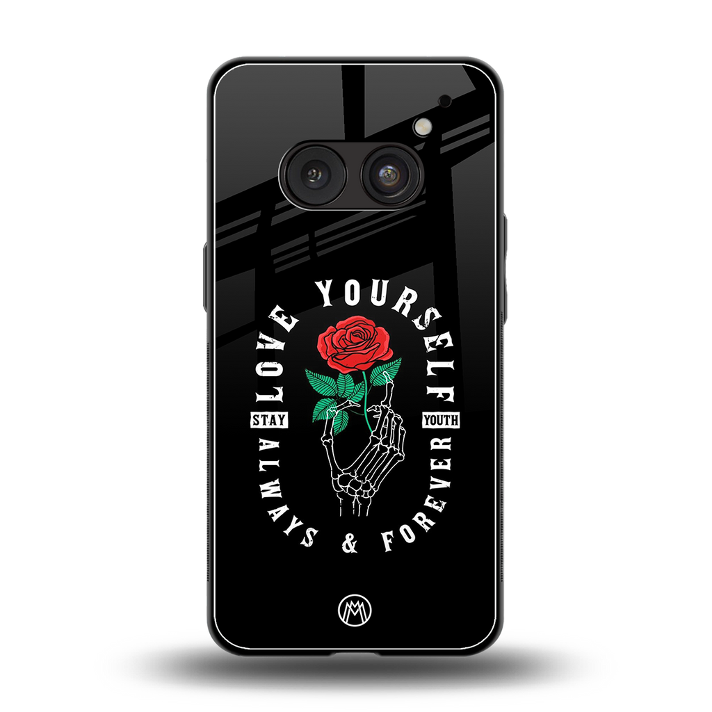 love yourself back phone cover | glass case for nothing phone 2a