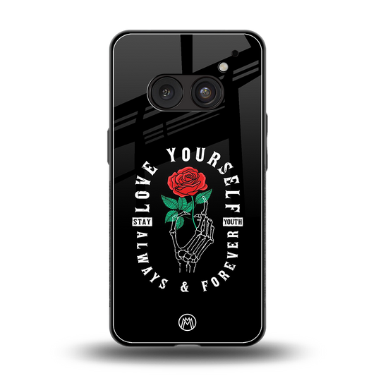 love yourself back phone cover | glass case for nothing phone 2a