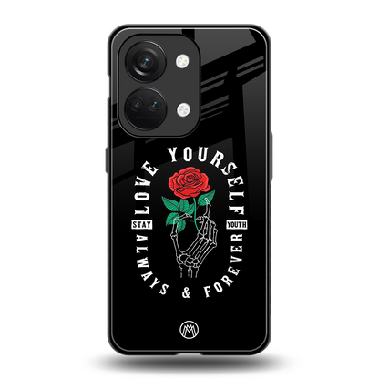 love yourself back phone cover | glass case for oneplus nord 3