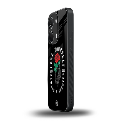 love yourself back phone cover | glass case for oneplus nord 3