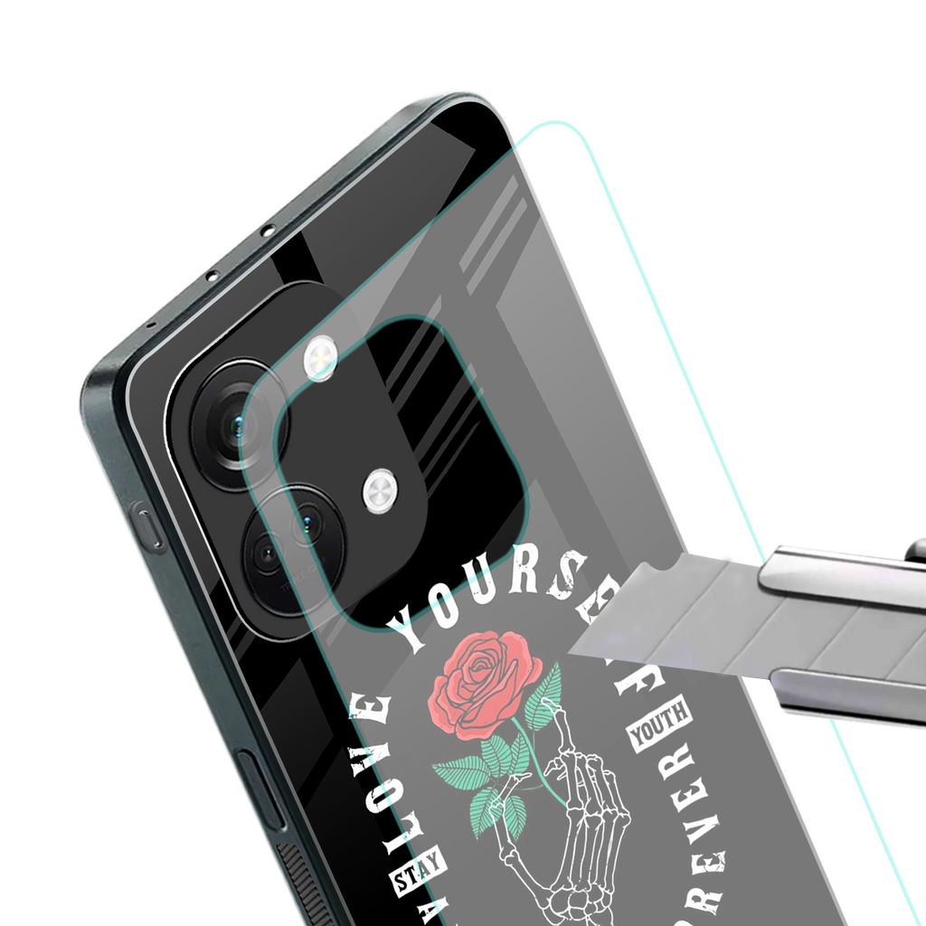 love yourself back phone cover | glass case for oneplus nord 3
