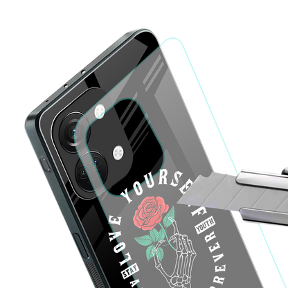 love yourself back phone cover | glass case for oneplus nord 3