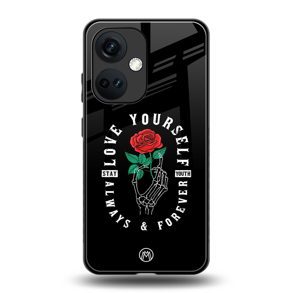 love yourself back phone cover | glass case for oneplus nord ce 3