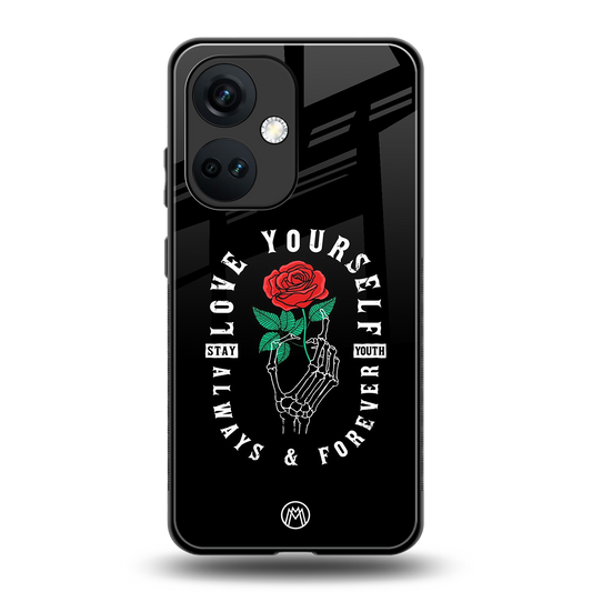 love yourself back phone cover | glass case for oneplus nord ce 3
