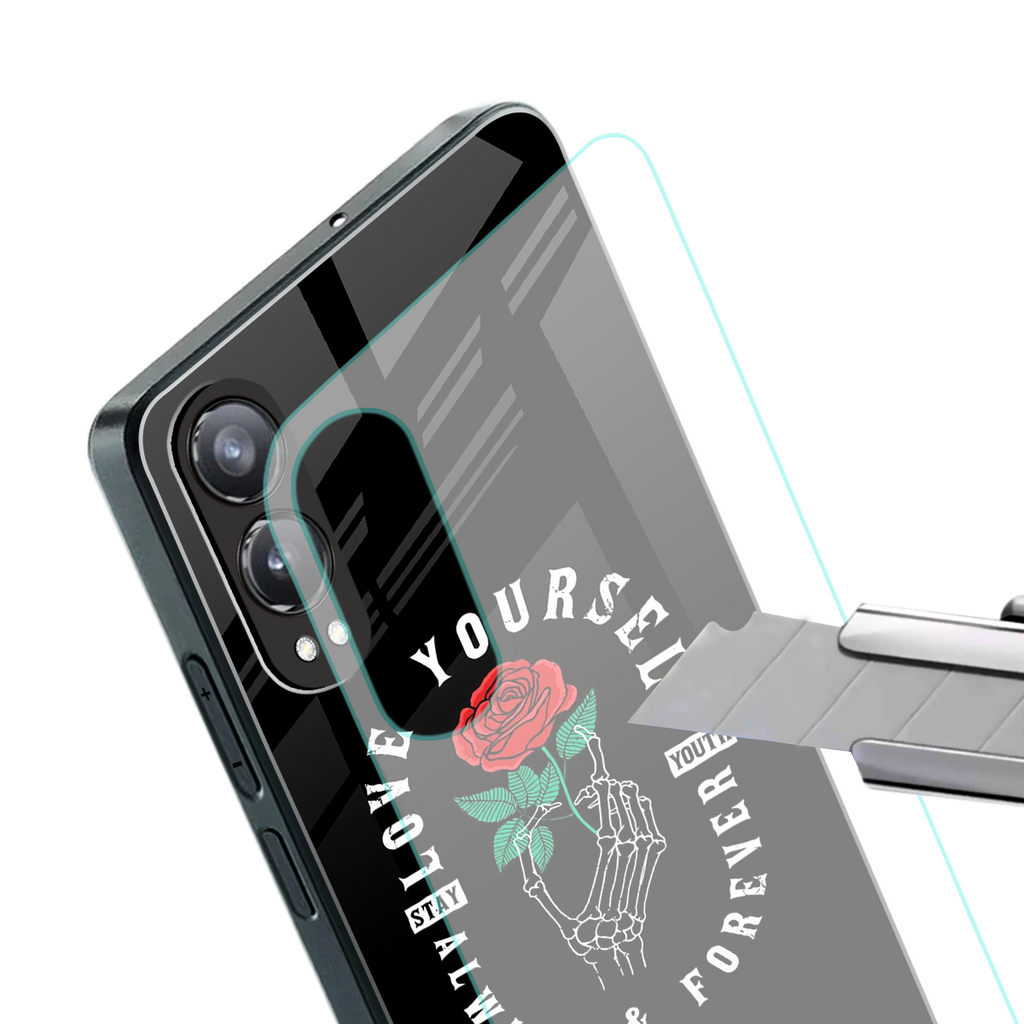 love yourself back phone cover | glass case for oneplus nord ce 4 lite