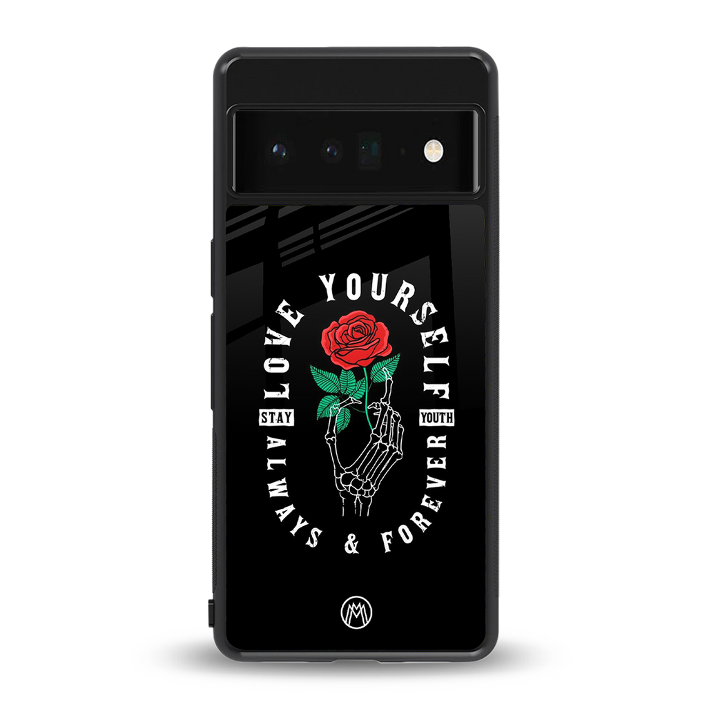 love yourself back phone cover | glass case for google pixel 6 pro