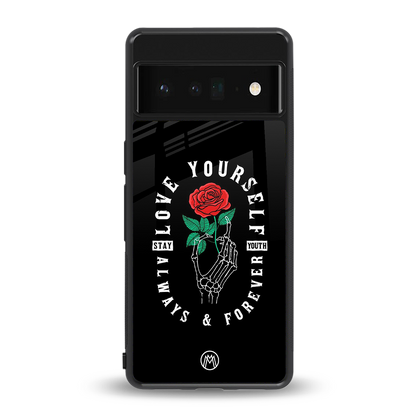love yourself back phone cover | glass case for google pixel 6 pro
