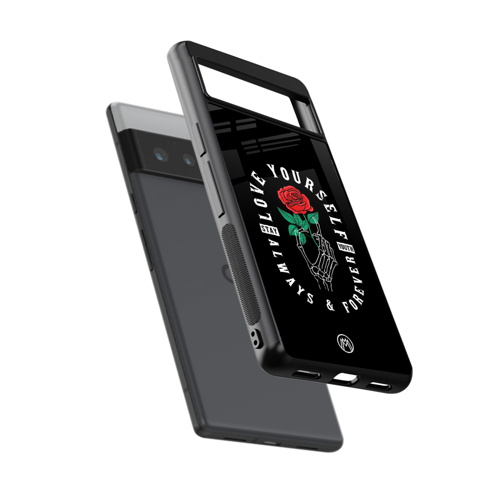 love yourself back phone cover | glass case for google pixel 6 pro