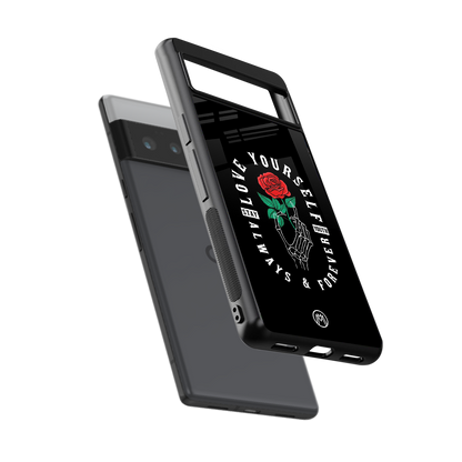 love yourself back phone cover | glass case for google pixel 6 pro