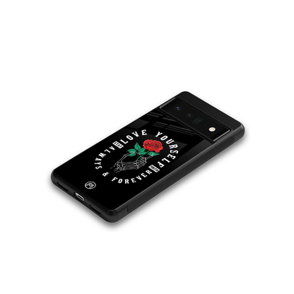 love yourself back phone cover | glass case for google pixel 6 pro