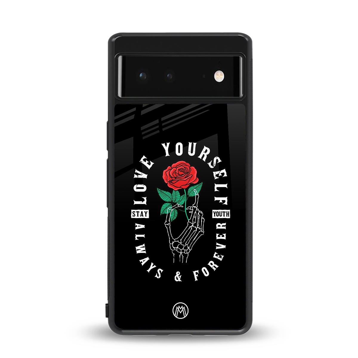 love yourself back phone cover | glass case for google pixel 6