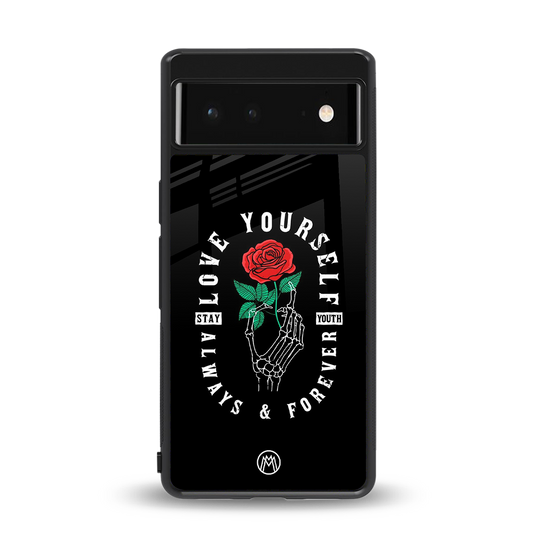 love yourself back phone cover | glass case for Google Pixel 6A