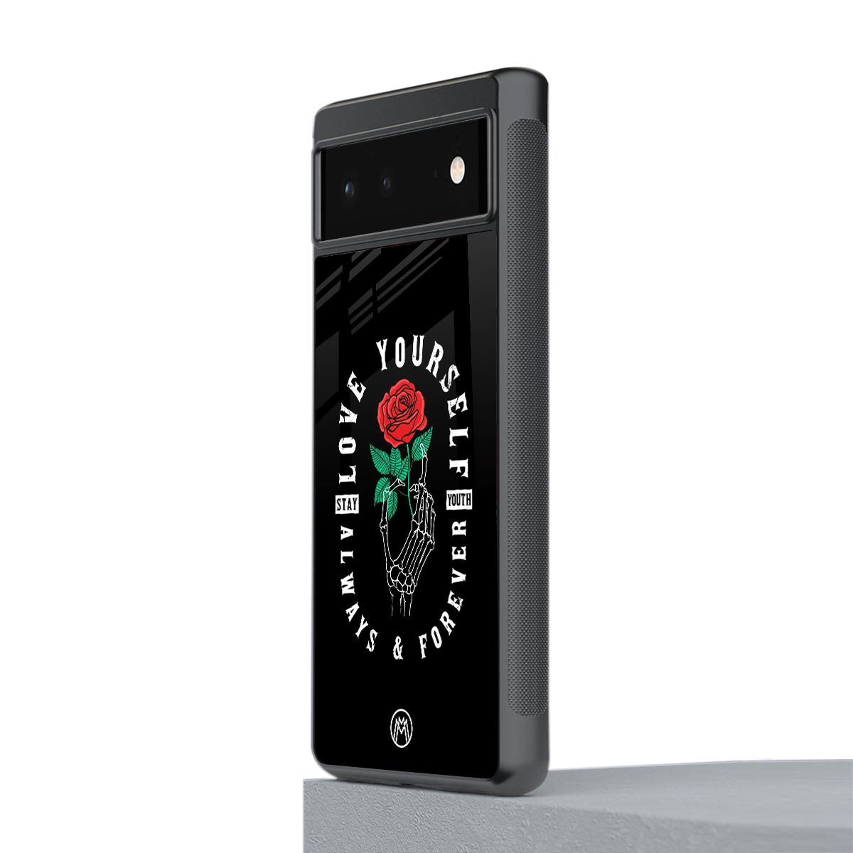 love yourself back phone cover | glass case for google pixel 6