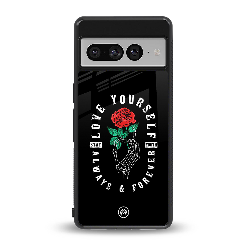 love yourself back phone cover | glass case for google pixel 7 pro