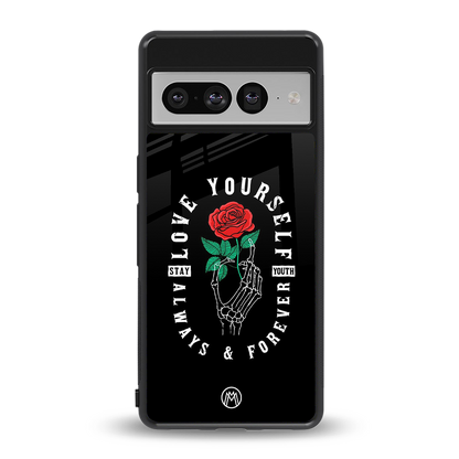 love yourself back phone cover | glass case for google pixel 7 pro