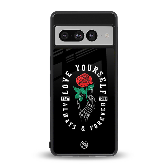 love yourself back phone cover | glass case for google pixel 7 pro