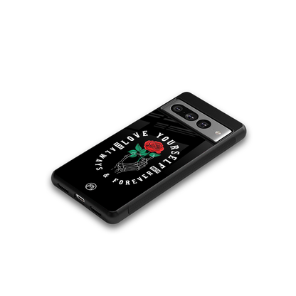 love yourself back phone cover | glass case for google pixel 7 pro
