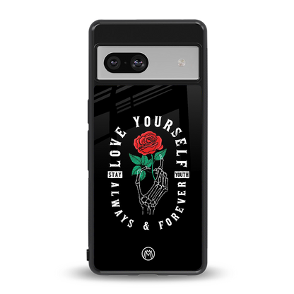 love yourself back phone cover | glass case for Google Pixel 7A