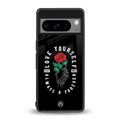 love yourself back phone cover | glass case for google pixel 8 pro