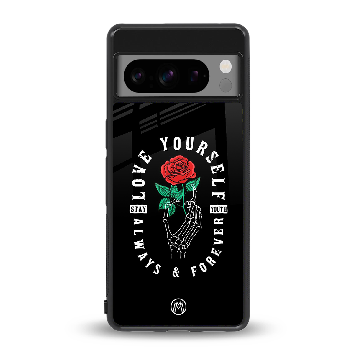 love yourself back phone cover | glass case for google pixel 8 pro