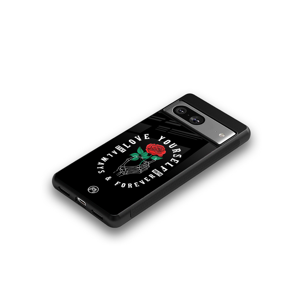 love yourself back phone cover | glass case for Google Pixel 8