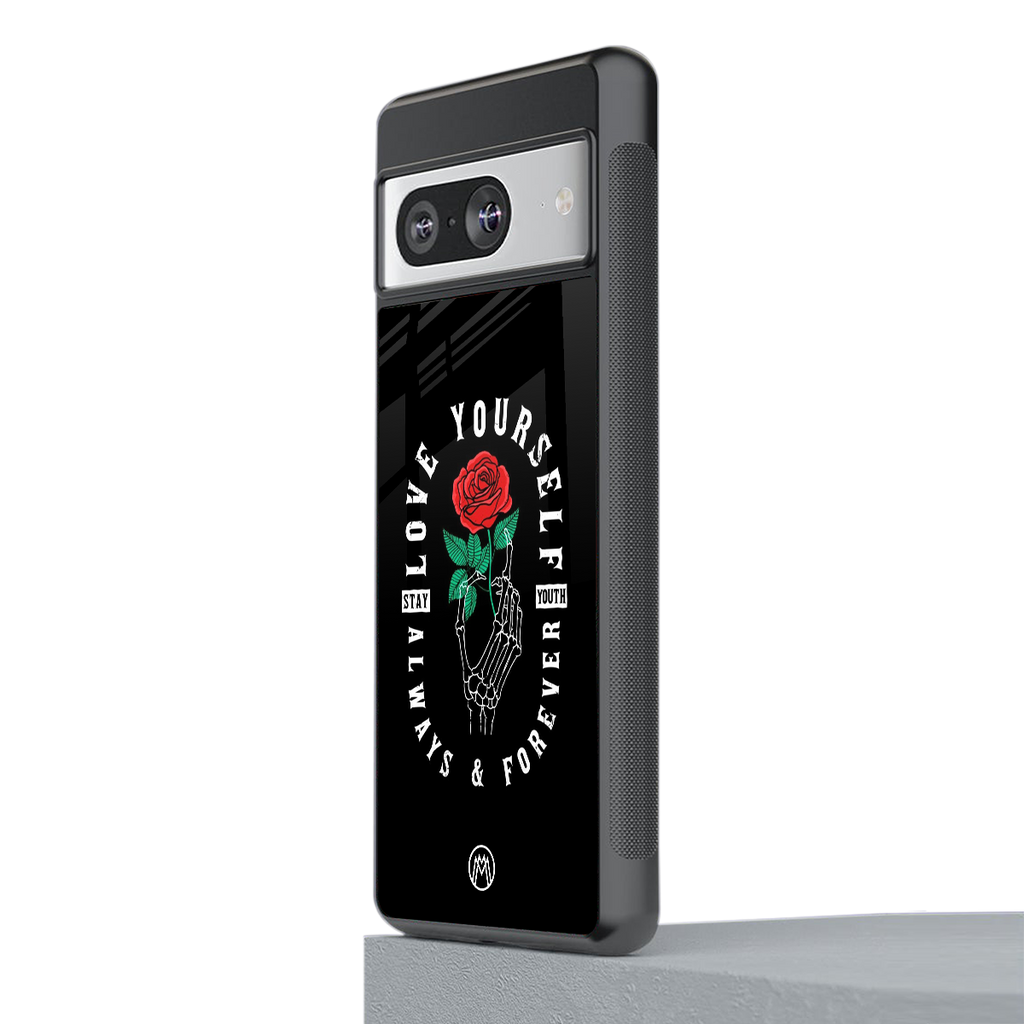 love yourself back phone cover | glass case for Google Pixel 8