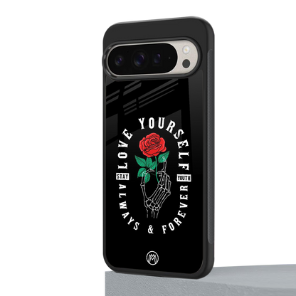 love yourself back phone cover | glass case for google pixel 9 pro