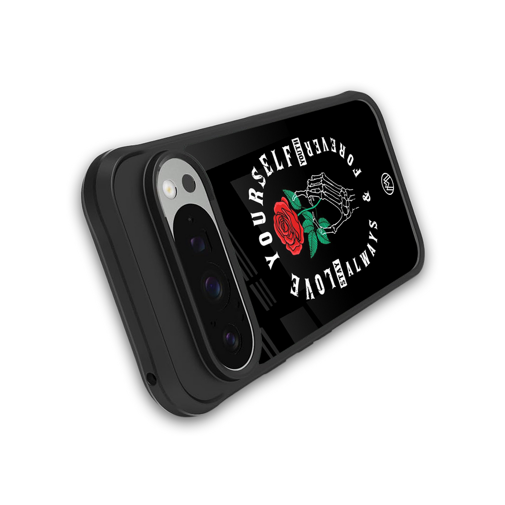love yourself back phone cover | glass case for google pixel 9 pro