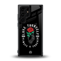 love yourself back phone cover | glass case for samsung galaxy s23 ultra