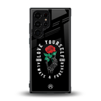 love yourself back phone cover | glass case for samsung galaxy s23 ultra