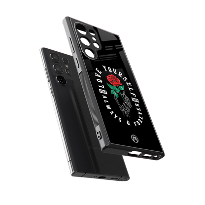 love yourself back phone cover | glass case for samsung galaxy s24 ultra
