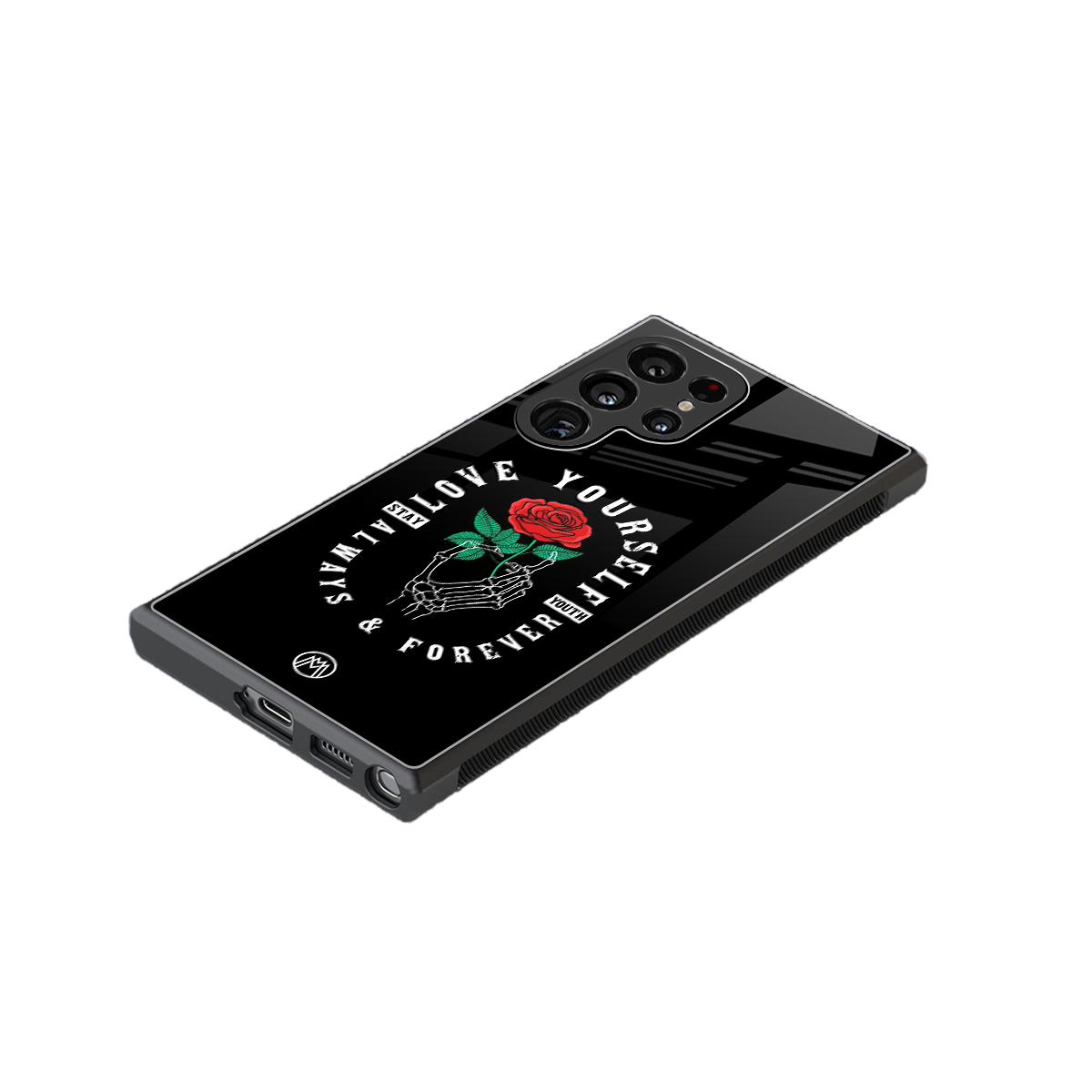 love yourself back phone cover | glass case for samsung galaxy s23 ultra