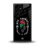 love yourself back phone cover | glass case for samsung galaxy s25 ultra
