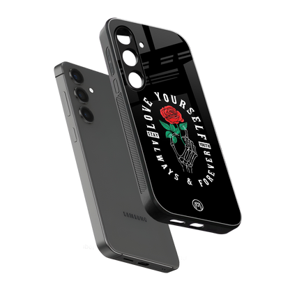 love yourself back phone cover | glass case for samsung galaxy s23 plus