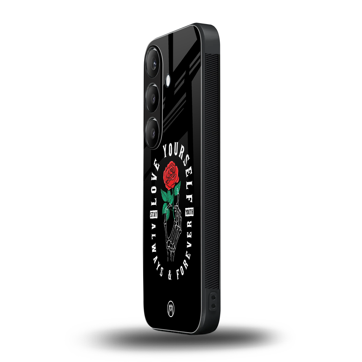 love yourself back phone cover | glass case for samsung galaxy s24 fe