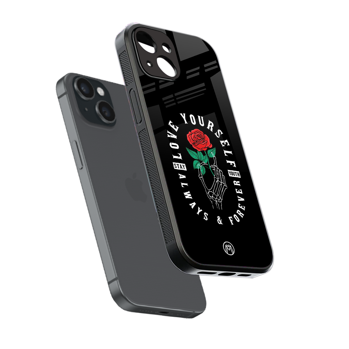 love yourself back phone cover | glass case for iphone 15