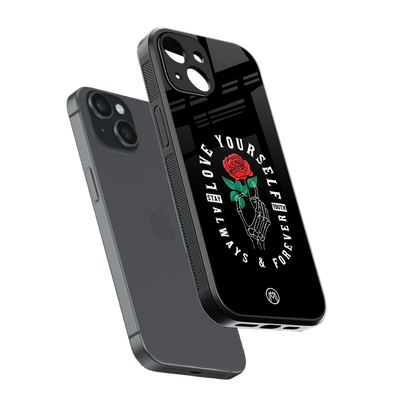 love yourself back phone cover | glass case for iphone 14