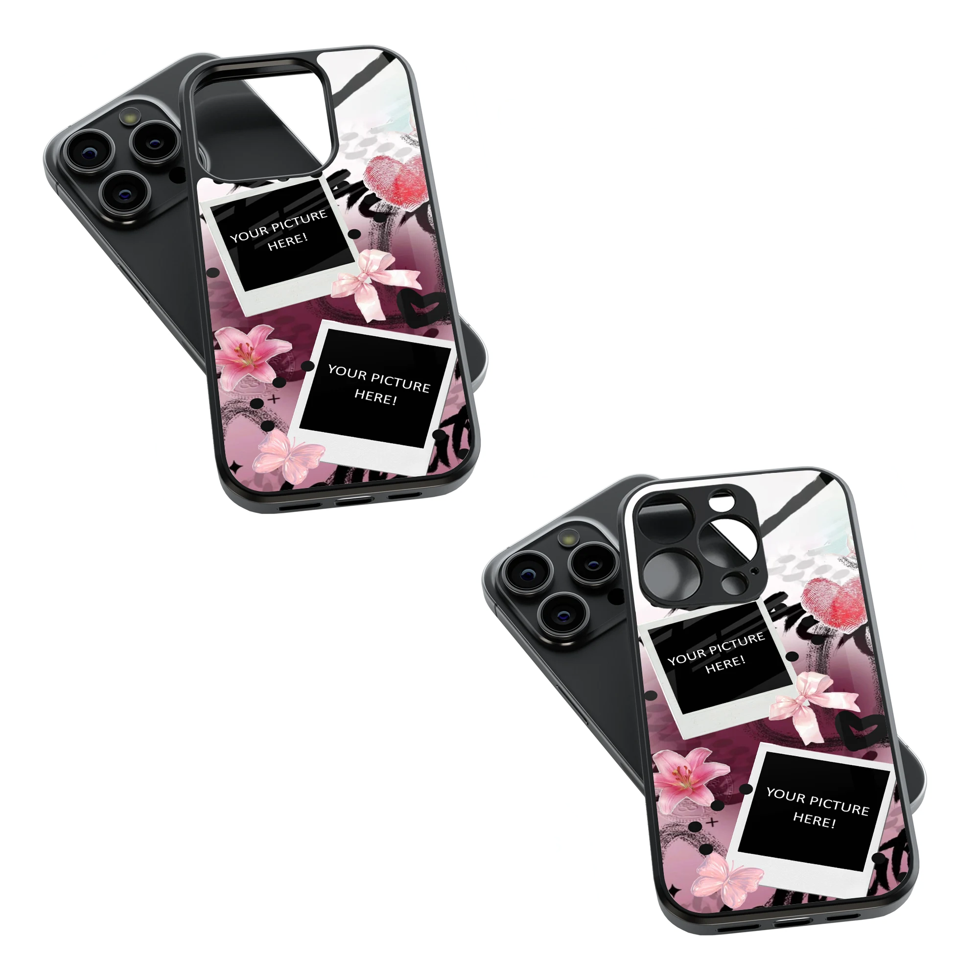 Polaroid Personalised Glass Phone Case