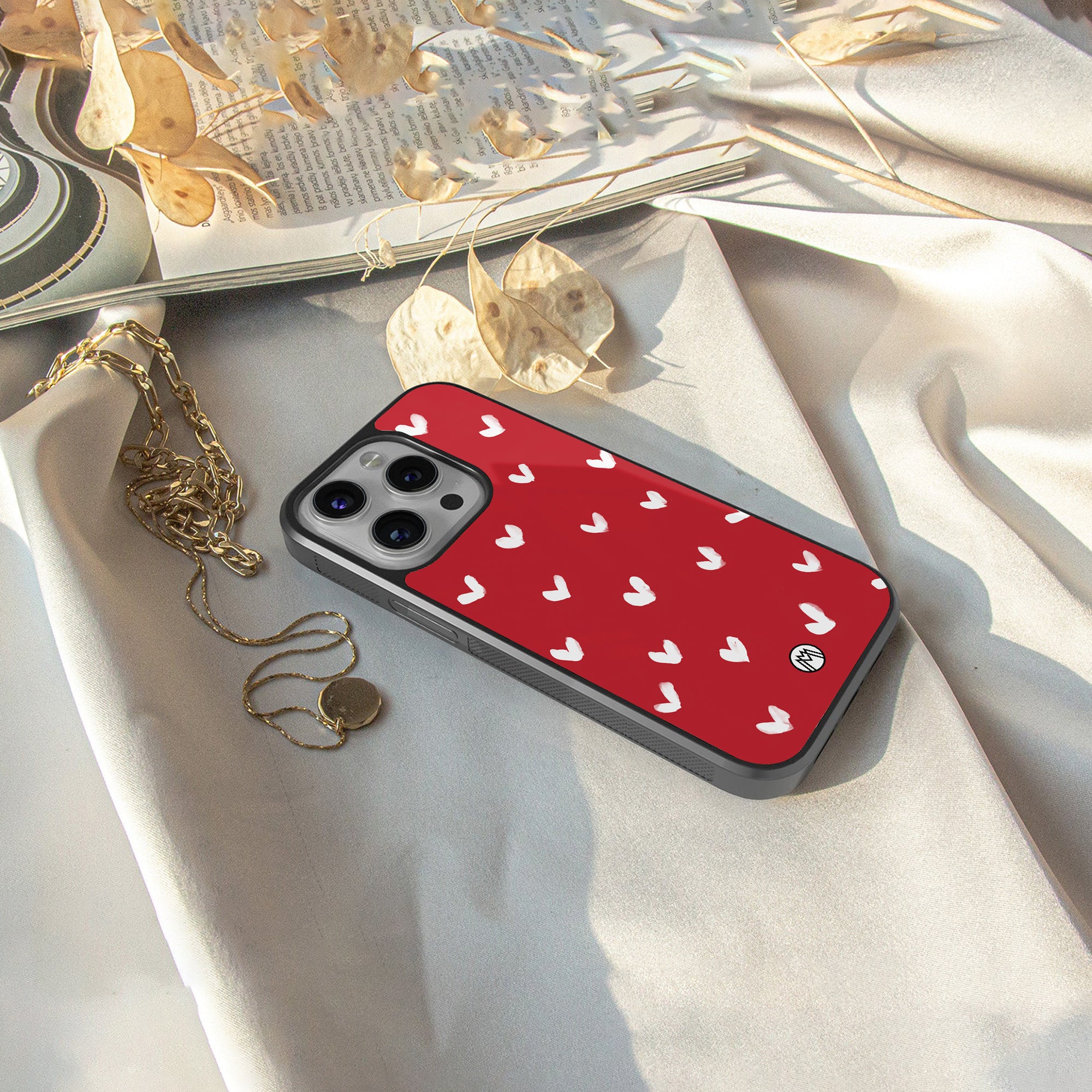 love is love red edition back phone cover | glass case for iphone 16 plus